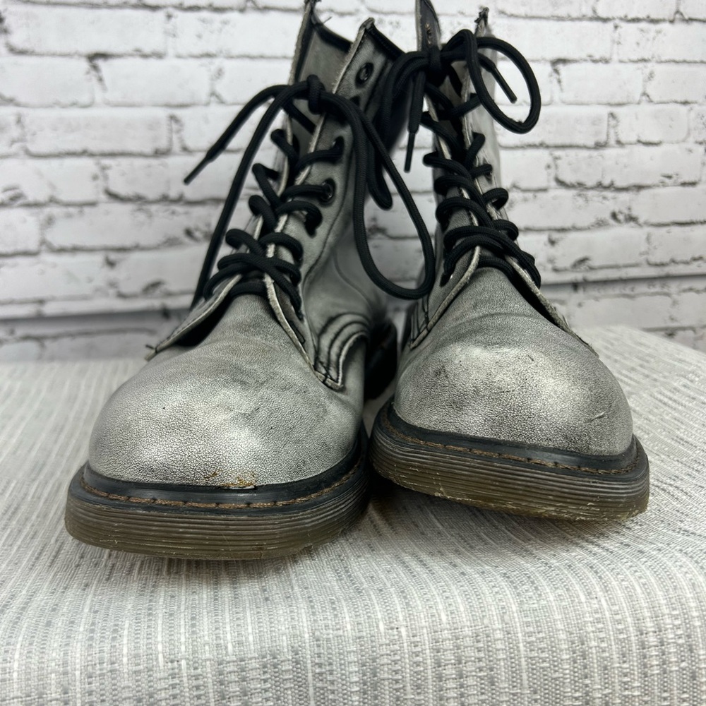 Dr. Martens | Men's combat gray and black leather boots size: 45, 12 - Picture 6 of 9